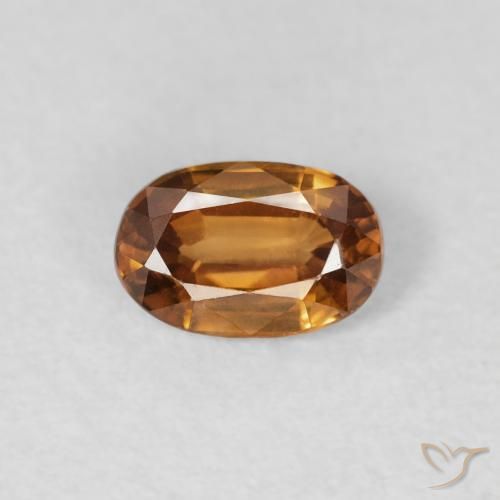 0.70ct Natural Laranja acastanhado Zircão, oval, VVS-VS