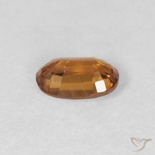 Zircão Laranja acastanhado Natural 0.70ct, oval, VVS-VS