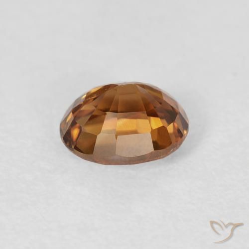 Zircão Laranja Médio Natural 1.02ct, oval, VVS-VS
