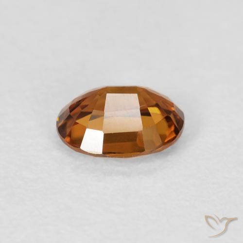 Zircão Laranja Médio Natural 0.90ct, oval, VVS-VS