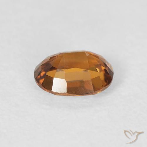 Zircão laranja marrom Natural 1.02ct, oval, VS