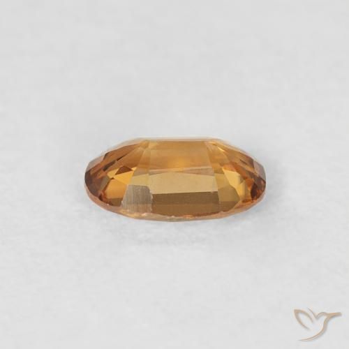 Zircão Laranja Médio Natural 0.60ct, oval, VVS-VS