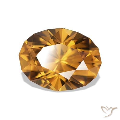 Zircão Marrom dourado Natural 3.36ct, oval, VVS-VS