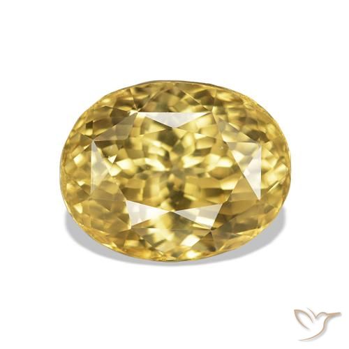 Zircão Dourado Natural 3.73ct, oval, VS