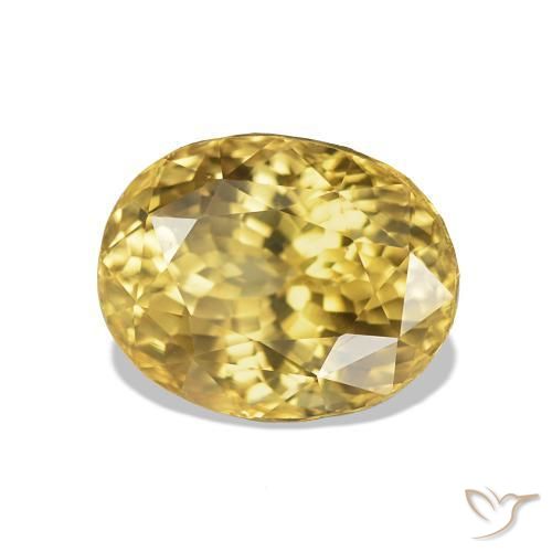 Zircão Dourado Natural 3.73ct, oval, VS