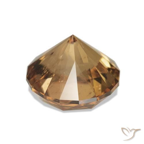 Zircão Pêssego Dourado Natural 4.18ct, Redondo, VS