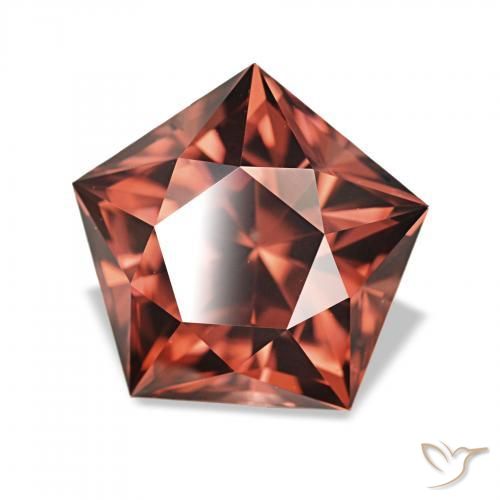 Zircão Vermelho Rosa Profundo Natural 3.46ct, Chique, VVS