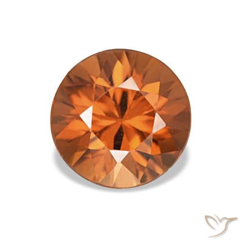 1.43ct laranja zircão, redondo, VVS-VS