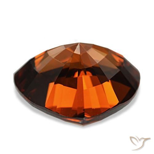 Zircão vermelho natural 11,34ct, trillion, VVS