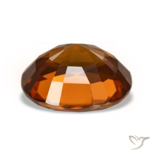 Zircão laranja natural 5,09ct, corte oval, VVS-VS