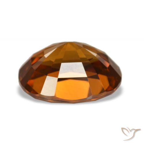 Zircão laranja natural 5,52ct, corte oval, VVS