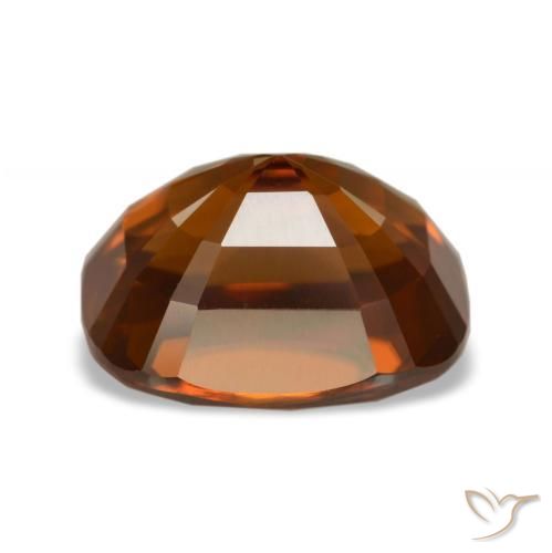 Zircão laranja natural 5,05ct, almofada cortada, VVS