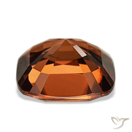Zircão vermelho natural 5,36ct, almofada cortada, VVS