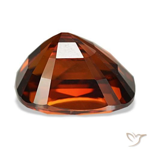 Zircão vermelho natural 6,62ct, almofada cortada, VVS